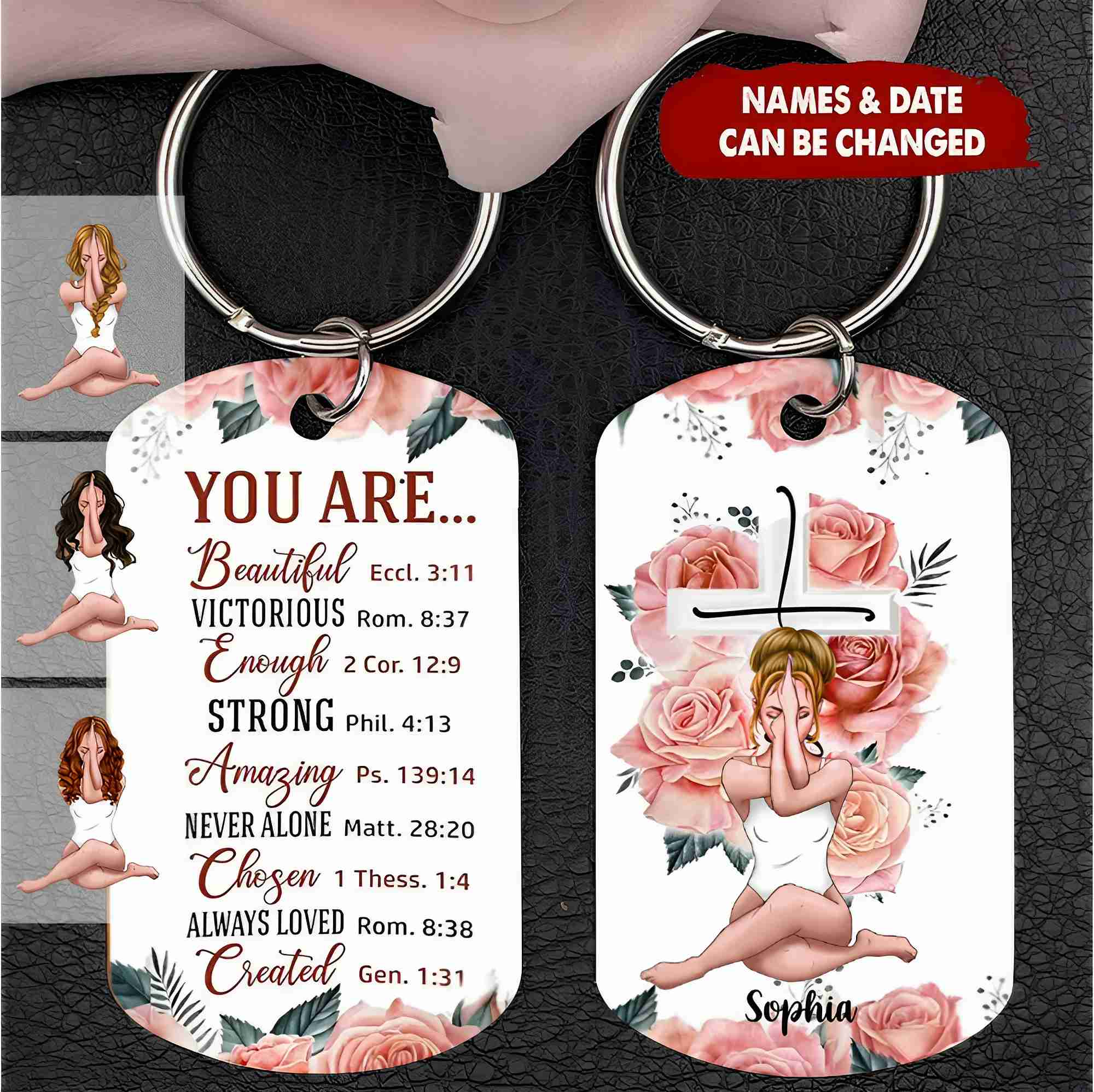 KISSFAITH-Personalized Christian Faith Bible Emergency Keychain